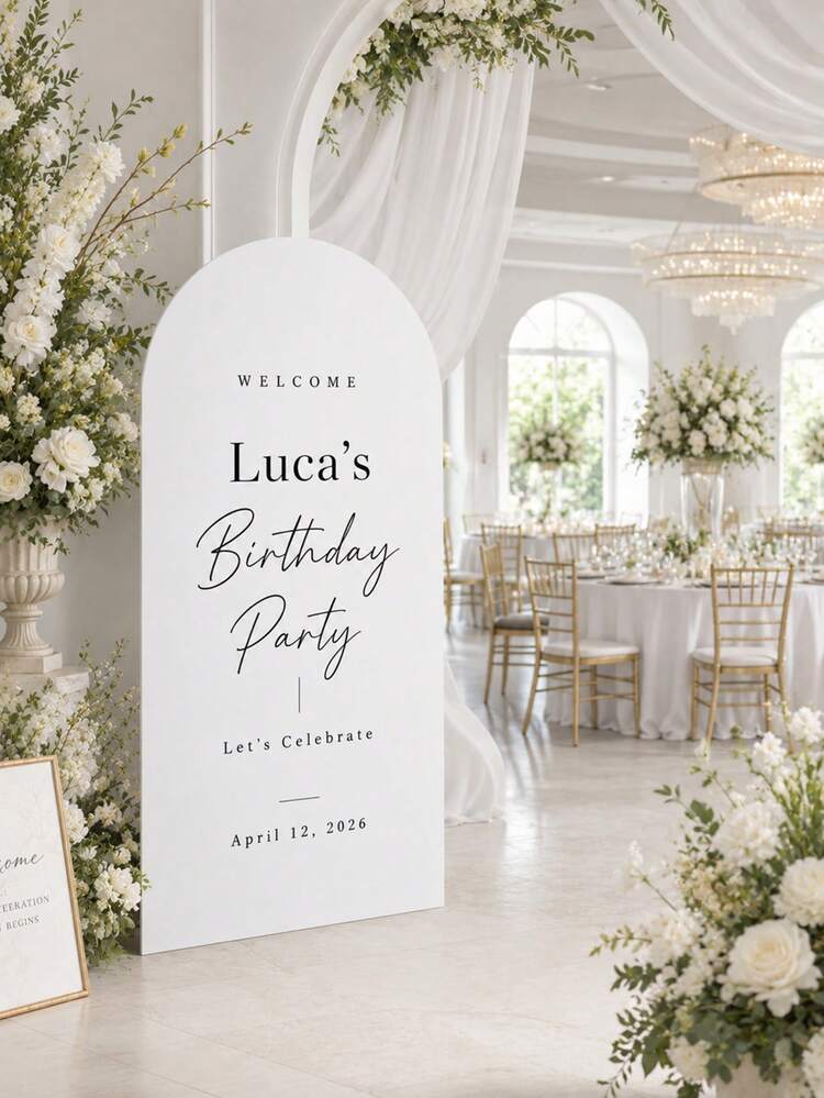 Customized Wedding Arch Fabric Decor Cover, Personalized Photo/Name/Date/Text, Polyester Double-Sided Stretch Backdrop, Party Decoration, Wedding Welcome Sign, Bridal Shower Gift, No Power Required, Suitable For Wedding, Birthday, Party - Multicolor - View 5