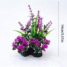 3件組水族箱裝飾植物，魚缸裝飾植物，彩色魚缸配件，迷你魚缸塑膠裝飾植物，適用於水族箱 - 歡樂水族 - 查看 3