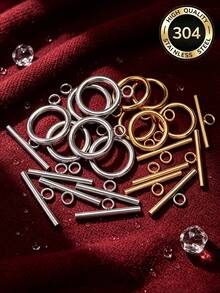 5 Sets Stainless Steel 11mm Small OT Clasp Chain Connector DIY Jewelry Accessories For Bracelets And Necklaces - Silver - View 2
