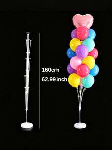 Set Stand Balon 130/160cm dengan Alas dan Batang Penopang, Kolom Balon untuk Pernikahan, Pesta Ulang Tahun, Hari Jadi, Dekorasi Musim Panas, Pertunangan, Perlengkapan Pesta Natal, Mudah Dirakit, Cocok untuk Acara dan Dekorasi Pesta - Berbagai gaya/warna - View 10