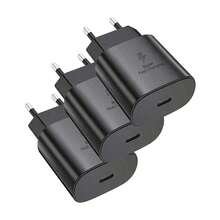 1-4個 USB C 25W 超快充電源適配器，兼容 Galaxy S26/S25/S24/S23/S22/S21/S20 Ultra/Plus/S20FE/S10/A13/A53/A71/Note 20 Ultra/10，兼容 17 16e/15/14/13/12/11/Pro/Pro Max/Plus 快充 - 歐規C型插(220-240V) - 查看 12