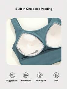 Yoga Tank Tops Breathable Sports Bra With Shockproof And Gathered Function Giving You A Beautiful Back Shape Workout Tank Gym Top - Dark Green - View 5