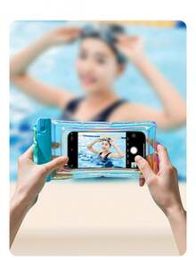 2 Sets Waterproof Phone Pouches, Touchscreen Swimming Water Park Essential Floating Device Bags, Professional Phone Cases, Transparent Ultra Waterproof Phone Cases, Suitable For Photography - Multicolor - View 2