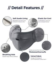 Ueasy Winter Warm Face Mask With Ear Flaps, Windproof Half Face Mask, Balaclava, Unisex, Breathable And Cold-Resistant, Suitable For Skiing, Snowboarding, Motorcycle Riding And Other Winter Outdoor Sports - Multicolor - View 5