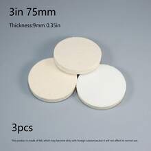 Pad Roda Pemoles Wol Felt Bundar - Cakram Roda Pemoles Wol - Pad Roda Kain Pemoles Wol Felt - Cocok untuk Logam Aluminium, Baja Tahan Karat, Kaca - Mesin Pemoles Gerinda Sudut Penghilang Goresan dan Pemolesan - Tersedia Berbagai Ukuran - A - View 13