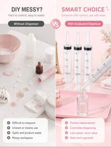 8/5pcs 20ml DIY Liquid Transfer Tool Set, Includes Funnel And Dropper, Skincare, Perfume, Essential Oil Cosmetic Refill Accessories, Makeup Travel Dispensing Container Filling Set - A - View 6