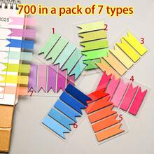 100pcs Transparent Self-Adhesive Sticky Notes Bookmarks, Reusable For Book Annotation And Reading, Cute Transparent Labels Stationery - one-size - View 12