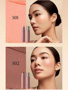 OUT OF OFFICE GLOWFIX Shaping Stick S01 Glossy Contour Stick - Desain Dua Ujung, Menciptakan Kontur Wajah 3D, Warna Tahan Lama, Tekstur Halus Mudah Dibaurkan, Menutrisi Kulit, Cocok untuk Riasan Sehari-hari dan Perjalanan, 5g/0.18oz - # S01 - View 9