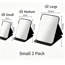 Foldable Makeup Mirror, Portable Standing Mirror For Female Students, Home Desktop Vanity Mirror, Classroom Dormitory Portable Mirror, High-Definition Imaging, Foldable Storage Space-Saving, Compact And Lightweight, Dorm Bedside Desk, Travel Portable, High-Definition Durable, Multi-Angle Adjustable, Simple And Practical, Gift For Best Friend And Classmate, Dormitory Essential, Home Essential - Black - View 15