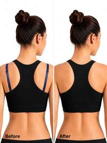 4/8/12/16/20pcs 4 Colors Dragonfly Shaped Bra Straps Anti-Slip Buckle, Cross Back Invisible Anti-Exposure Lifting Bra Accessories - Multicolor - View 5