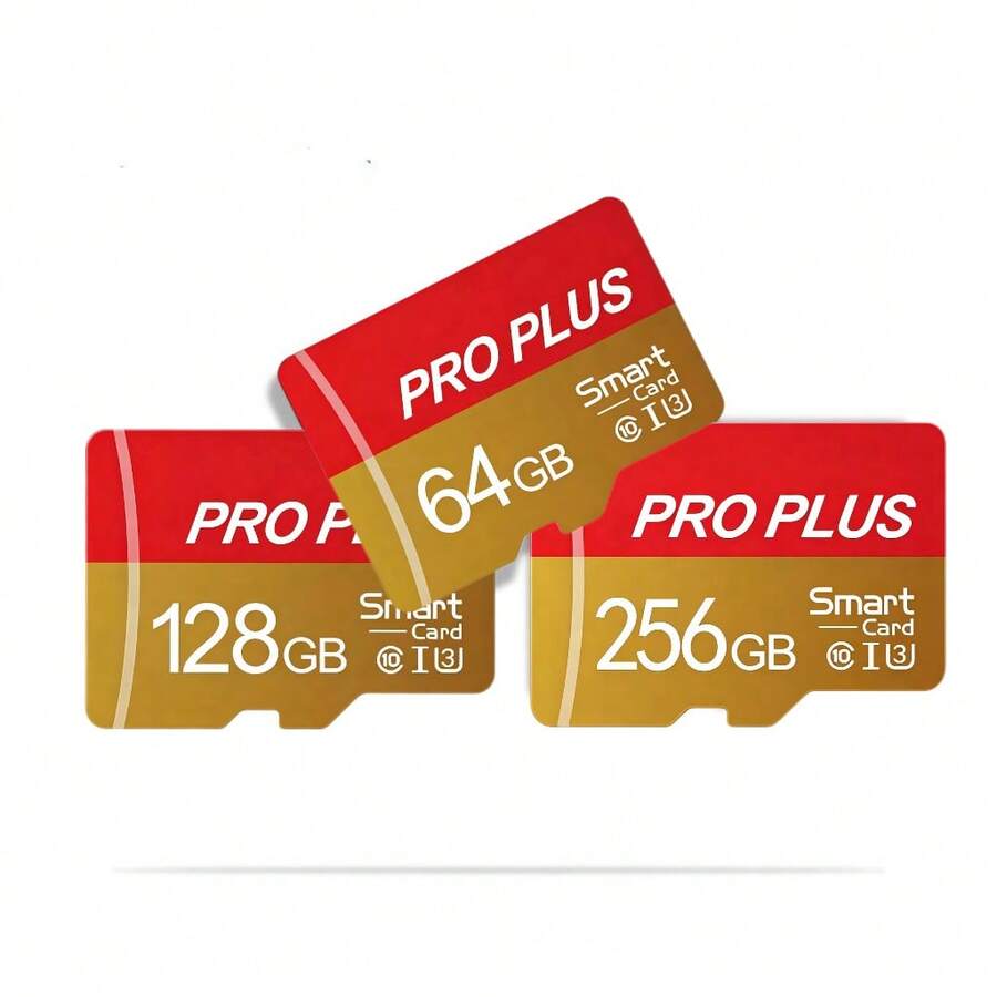Flash Memory Card 128GB/256GB/64GB/32GB,TF Cards-Compatible With Dashcams, Smartphones, Digital Cameras, And Laptops,For Storing Everyday Video And Photo Files - Red-gold - View 1