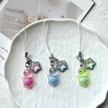 1pc Transparent Star Turtle Phone Accessory, Anti-Loss, Couple Jewelry, Bag Charm - Multicolor - View 6