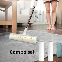 180-Sheet Lint Roller Set(Including Refills)-A Long-Handled Tool For Removing Pet Hair And Cleaning Carpets, Floors, Sofas, Bedding, And Clothing. - 60 Sheets/roll - View 11