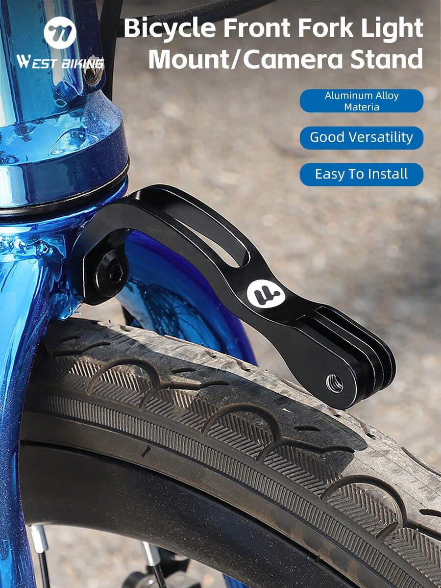 Braket Lampu Garpu Depan Sepeda WEST BIKING Sudut yang Dapat Disesuaikan Secara Bebas Kompatibel dengan Pemasangan Berbagai Perangkat Braket Lampu Sepeda Paduan Aluminium - Beraneka warna - View 1