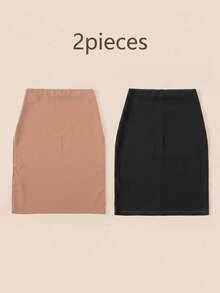 2件組女款純色雪紡柔軟中東面紗，阿拉伯保守風彈力帶素色面罩，適合日常使用 - 黑1卡其1 - 查看 2