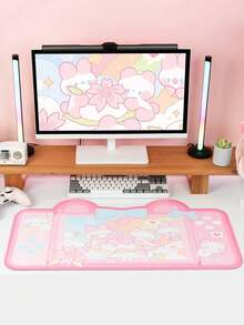 GeekShare Pink Cherry Blossom Rabbit Gaming Mouse Pad - View 2