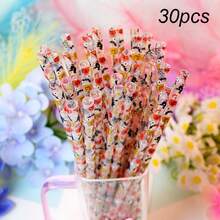 30pcs Halloween Straight Straws - Includes Pumpkin, Bat, Spider Web And Skull Patterns, Black And Orange Color Scheme, Suitable For Halloween Party Supplies And Birthday Decorations, Mixed Styles, Reusable Daily Straws - Multicolor - View 13
