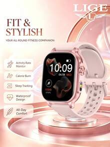 LIGE Smart Watch: 1400mAh Large Capacity Battery, LED Flashlight, Splash-Proof, Weather Forecast, Call And Message Notifications, Multiple Sports Modes - A Smart Outdoor Sports Watch - View 2