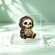 Cute Skeleton Reaper Bubble Tea Lapel Enamel Pins And Brooches Badge Pins For Backpacks Bags Backpack Cool Decoration Friend For Gifts - Multicolor - View 7