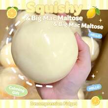 1pc Extra Large Solid Color Squeeze Stress Ball, Large Smooth Round Squishy Toy, Super Soft Giant Hand Toy For Adults, Teens, Students, Anti-Anxiety Pocket Sensory Toy, Classroom Prize, Office Desk Decor, Gift Bag Filler - Multicolor - View 3