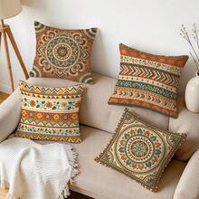 4 buah/1 buah Sarung Bantal Motif Mandala dan Bunga Bohemian, Sarung Bantal Cetak Satu Sisi, Cocok untuk Ruang Tamu, Kamar Tidur, Dekorasi Rumah, Sarung Bantal Sepanjang Musim - MultiWarna - View 10