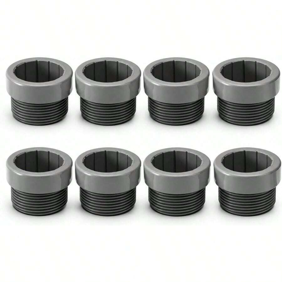 8 Pcs Pool Stabilizer Adapter Threaded Sleeve Insert 1-3/4" Pole Stabilizer Outdoor Patio Deck Support Heavy Duty Aquastar - C - View 1