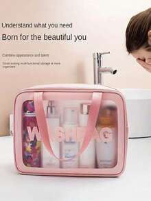 Cosmetic Storage Bag, Travel Toiletry Organizer Bag, Makeup Bag, Portable Storage Box, Suitable For Women's Bathroom Accessories Set - Makeup Bag - View 4
