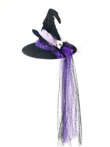 1PC Tassel Halloween Hat, Witch Hat, Witch Hat Decorations, Prom, Costume, Photo Shoot, Dress-Up - View 10