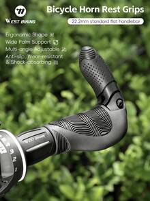 WEST BIKING Mountain Bike Handlebar Grips Adjustable Angle Shock Absorption Comfortable Ride Fits 22.2cm Handlebars - Multicolor - View 1
