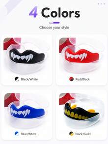 Sports Mouth Guard Set, Professional Dental Protection, Suitable For Boxing, Muay Thai, MMA, Wrestling, Hockey And Other Contact Sports, Fit For Adults And Teens - Multicolor - View 7