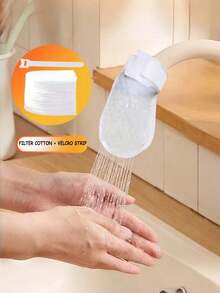 10, 20 And 50pcs Water Valve Filter Cotton, Water Purifier, Outlet Filter And Band. This Filter Cotton Not Only Has Excellent Filtration Performance But Also Has Anti-Splash Function. Ideal Product - Multicolor - View 1