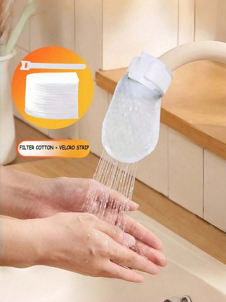 10, 20 And 50pcs Water Valve Filter Cotton, Water Purifier, Outlet Filter And Band. This Filter Cotton Not Only Has Excellent Filtration Performance But Also Has Anti-Splash Function. Ideal Product - Multicolor - View 1