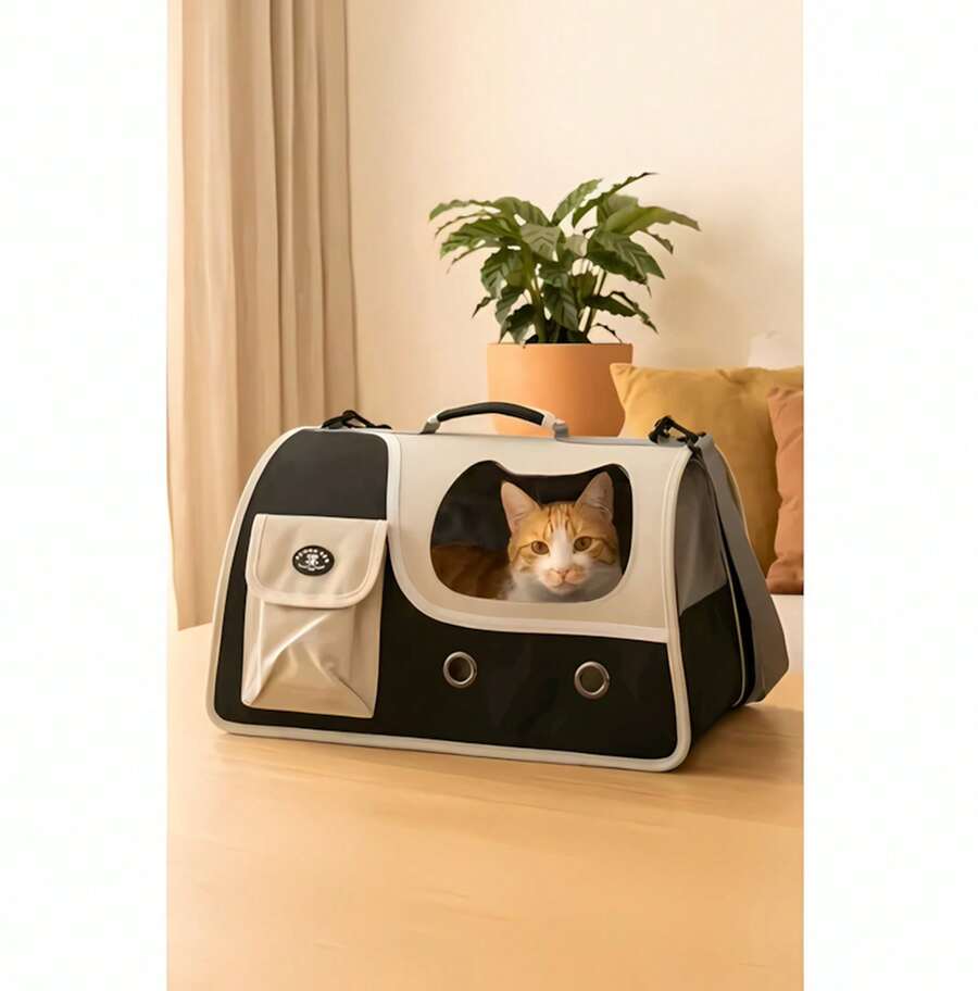Die tragbare Transporttasche für Katzen und Hunde hat ein schlichtes und elegantes Design, ist leicht und einfach zu transportieren und lässt sich leicht reinigen, was sie zu einer idealen Option für Spaziergänge mit Ihren Katzen und Hunden macht. - 1 - Übersicht 1