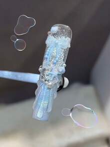 1件珍珠蕾絲蝴蝶結蝴蝶領結 3D裝飾 DIY美甲矽膠模具 - 無色 - 查看 8