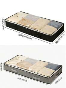 Extra Large Capacity Underbed Storage Bag, Thickened Lightweight Waterproof Dustproof Moisture-Proof Organizer Bag, Blanket Storage Bag, Toy Storage Bag, Shoe Storage Bag, Foldable Portable Drawer Storage Bag, Dorm Essentials, Underbed Storage - Multicolor - View 12