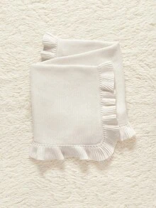 1pc Customized Embroidered Knitted Blanket With Scalloped Edge, Personalized Name Lap Blanket, 6 Colors Available, Lightweight Office Nap Blanket - Multicolor - View 14