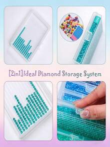 Diamond Painting Storage Box Tray White | 3-In-1 Diamond Painting Tray With Lid, Detachable Tray, Diamond Painting Accessories, Diamond Painting Storage - A - View 4