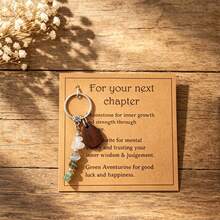 CFUNIQ 1pc Personalized Next Chapter Keychain, Personalized Crystal Key Ring, New Job Gift, Graduation Gift, New Home Gift, Good Luck Gift - Multicolor - View 10