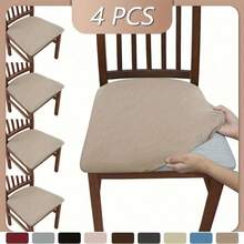 Waterproof Stretch Printed Dining Chair Slipcover, Machine Washable Removable Elastic Cover With Drawstring, Universal Milk Fiber Furniture Protector, Stain Resistant Anti-Scratch For Kitchen, Office & Pet Friendly Homes - Multicolor - View 11