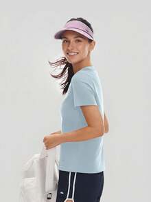 Beneunder 女款透氣棉質 T-shirt CT005 - 淺藍色 - 查看 2
