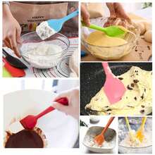 Set Spatula Silikon 9 Buah, Pengikis Kue, Spatula Kue Krim, Pengikis Selai, Pengikis Anti Lengket, Alat Dapur Memasak dan Memanggang 1/3/9 buah - MultiWarna - View 7