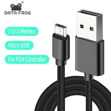 DATA FROG Compatible With PS 4 Controller Charging Cable Micro Usb Data Cable Wireless Controller Charging Cable 1/2/3 M Cable - Black 1m - View 2