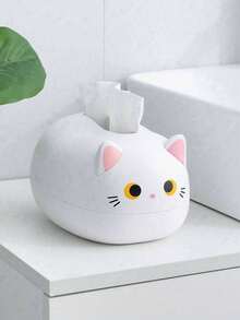 Cute Cat Tissue Box With Toothpick Holder, Multi-Functional Cartoon Napkin Storage Box, Suitable For Living Room, Dining Table, Kitchen, Bathroom - Multicolor - View 6