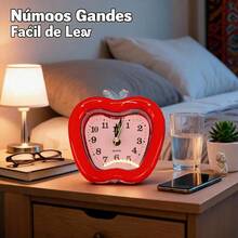 Unisex Practical Style For Bedroom And Office Desk Clock - Red - View 3