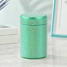 Cabin puff 1pc Fully Rhinestone Sparkling Portable Ashtray, Creates Exquisite High-End Home Atmosphere, Suitable For Outdoor Use, Strong Artistic Design, Multiple Colors Available - One Size Fits All - View 12
