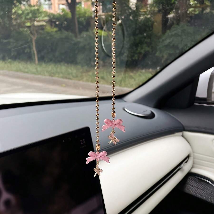 蜻蜓蝴蝶汽車掛飾創意車內懸掛裝飾品 車後視鏡裝飾掛飾 車用裝飾吊飾 - 蜻蜓 - 查看 1