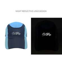 Outfly Colorblock Quick-Dry Sports Cap, Lightweight Breathable Fabric, Night Reflective Logo Design, Outdoor Sport Travel Fishing Golf - Multicolor - View 3
