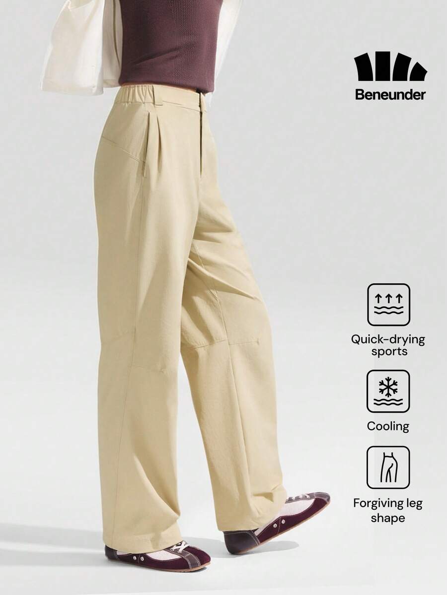 Beneunder Women's Quick-Dry Sun-Protection Cargo Pants DS012 - Apricot - View 1