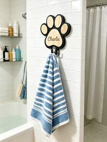 1pc Custom Leash Hook, Wooden Dog Leash Rack, Decorative Hook, Unique Home Decor, Pet Lover, Pet Anniversary, Pet Birthday Decoration, Farmhouse - Multicolor - View 5