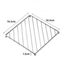 1/2/3pcs Stainless Steel Square Heat-Resistant Kitchen Table Mat, Coaster, Kitchen Utensil Tray, Thickened Pot Pad, Heat-Insulating Stand, Heat-Insulating Mat, Multi-Functional Home Steamer Rack, Anti-Scald Bowl And Plate Rack, Multi-Functional Kitchen Countertop Heat-Resistant Tray, Kitchen Gadget, Suitable For Hot Pot, Frying Pan, Kitchen Accessories, Restaurant Supplies - View 9